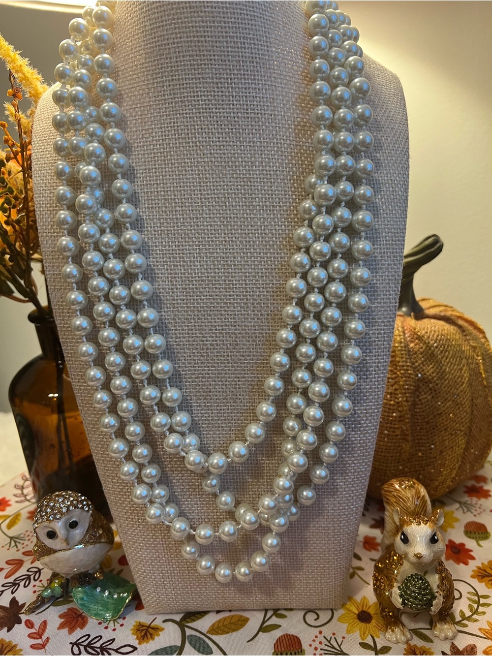 Classic White Faux Pearl Necklace